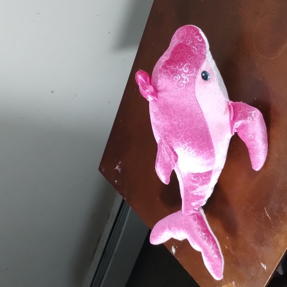 ✓Aurora Destination Nation Boutique - 16" Sparkle Pink Dolphin Plush - Picture 8 of 16